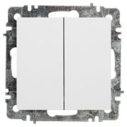 Переключатель 2-кл. СП Accent 6-107-01 10А IP20 250В AL/CU бел. Intro Б0063554