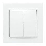 Выключатель 2-кл. СП Минск 10А IP20 бел. Basic EKF ERV10-023-10